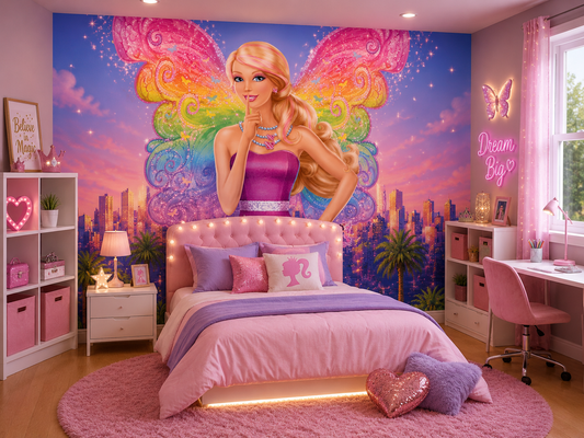 Barbie  aux ailes arc-en-ciel