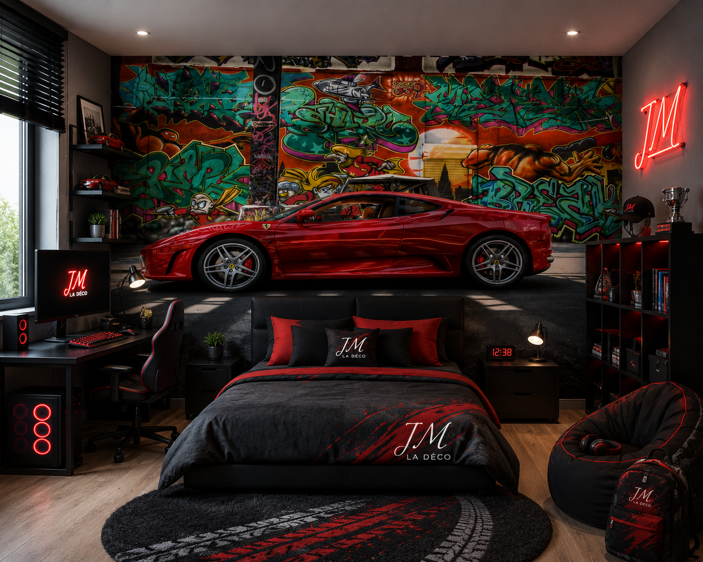 Papier peint Ferrari Street Art